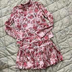 Laura Ashley Floral Pink Long jacket and skirt Dress